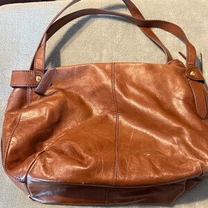 HOBO Rich Tan Leather Shoulder Bag